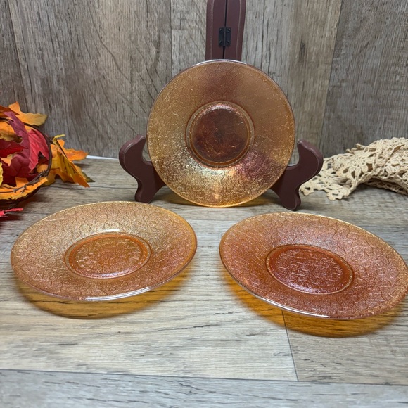 Jeannette Glass Co Other - 1924 Jeannette Glass Co. Iridescent 3 Pressed-Glass Salad Plate (Pre-Depression)